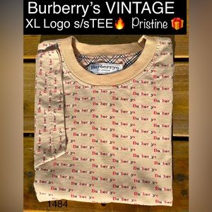 Mens Burberry’s Vintage Logo Tee🔥Perfect Condition🔥100% Cotton,48”chest🔥RARE!